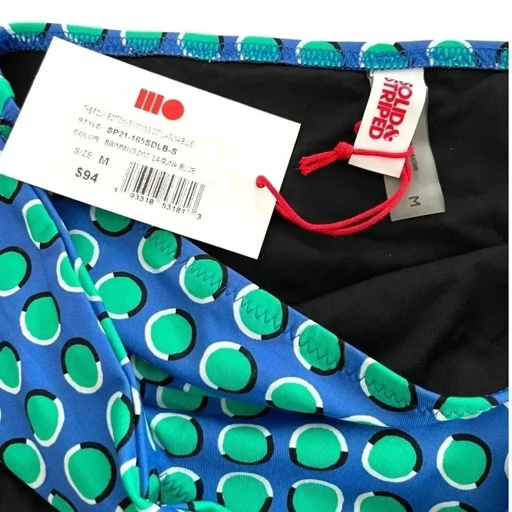 Solid & Striped The Roux Bikini Bottoms Cobalt Blue Polka Dot — image 5 of 8
